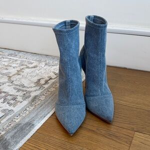 Gianvito Rossi Denim Blue Heeled Boots